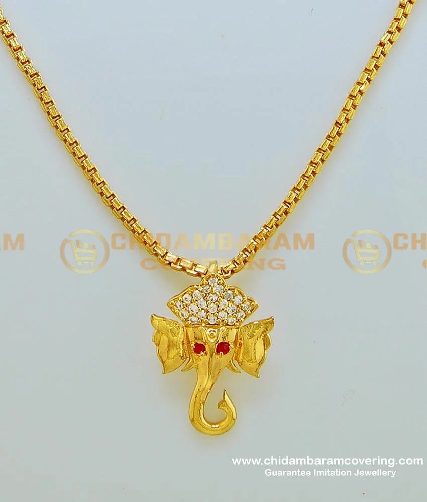 Lord ganesha gold on sale locket